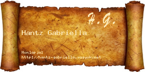 Hantz Gabriella névjegykártya